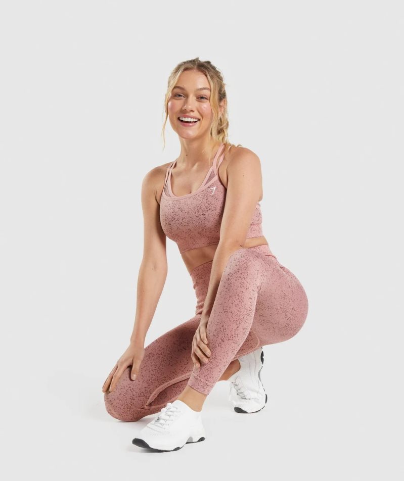 Legginsy Gymshark Adapt Fleck Seamless Damskie Różowe | PL 970POA